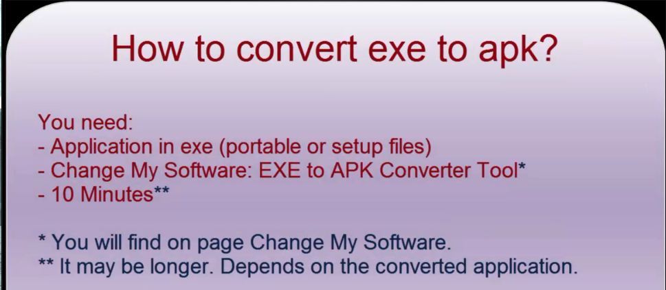 exe to apk file converter